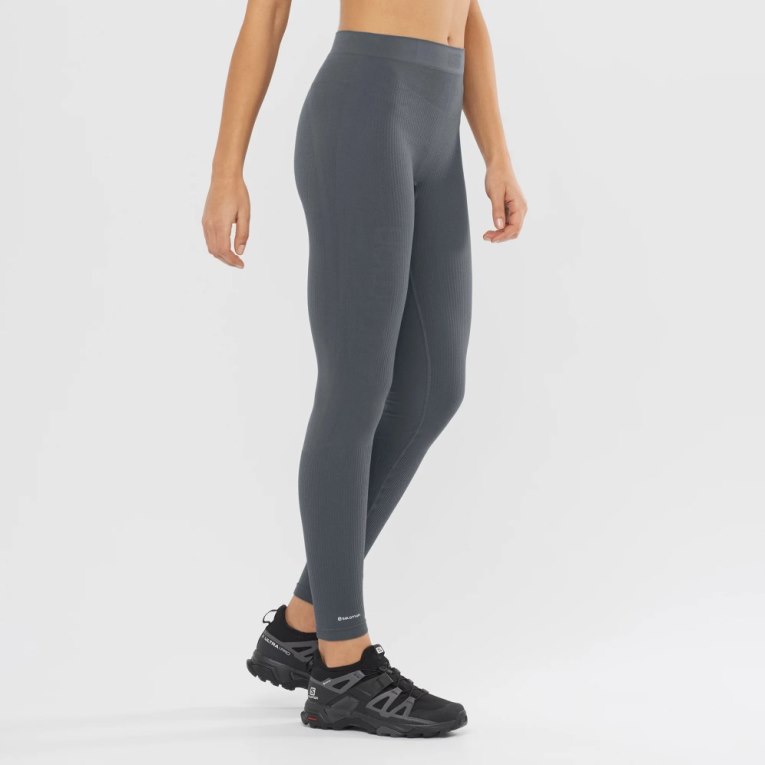 Calça Legging Salomon Essential Seamless Feminino Cinzentas Escuro | PT R21435